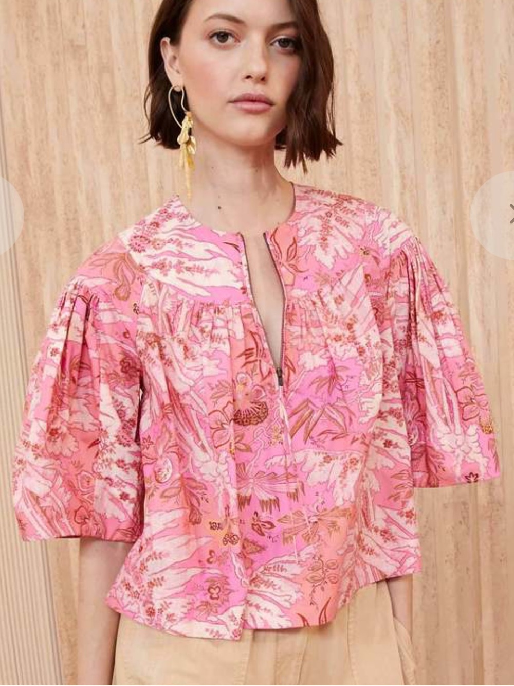 ULLA JOHNSON LOLANA TOP - CAMELLIA Size 8